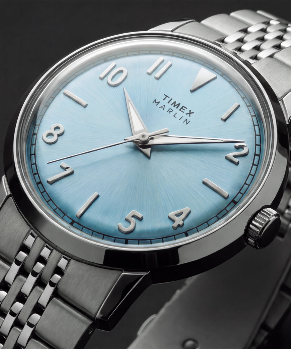 Marlin Quartz 34mm Stainless Steel Bracelet Watch