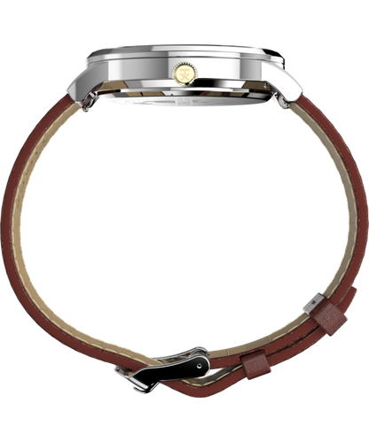 Waterbury Classic Moon Phase 40mm Leather Strap Watch