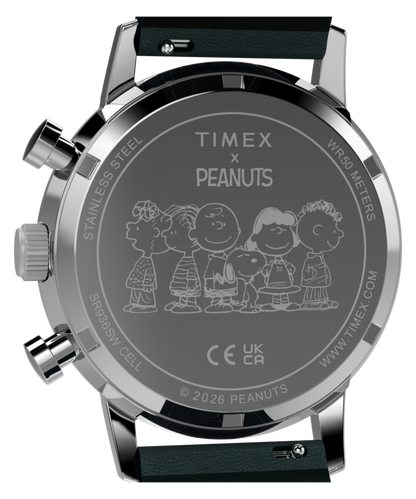 Peanuts x Timex Marlin Chronograph 40mm Leather Strap Watch