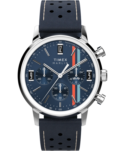 Marlin Chronograph Tachymeter 40mm Leather Strap Watch