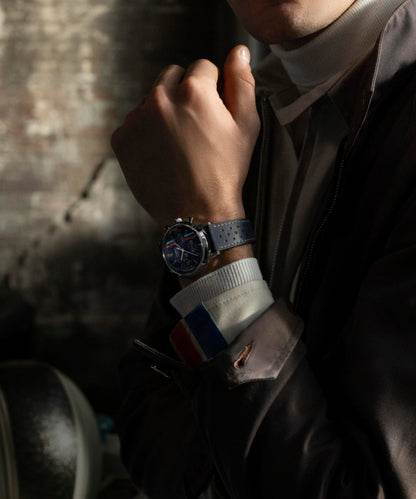 Marlin Chronograph Tachymeter 40mm Leather Strap Watch