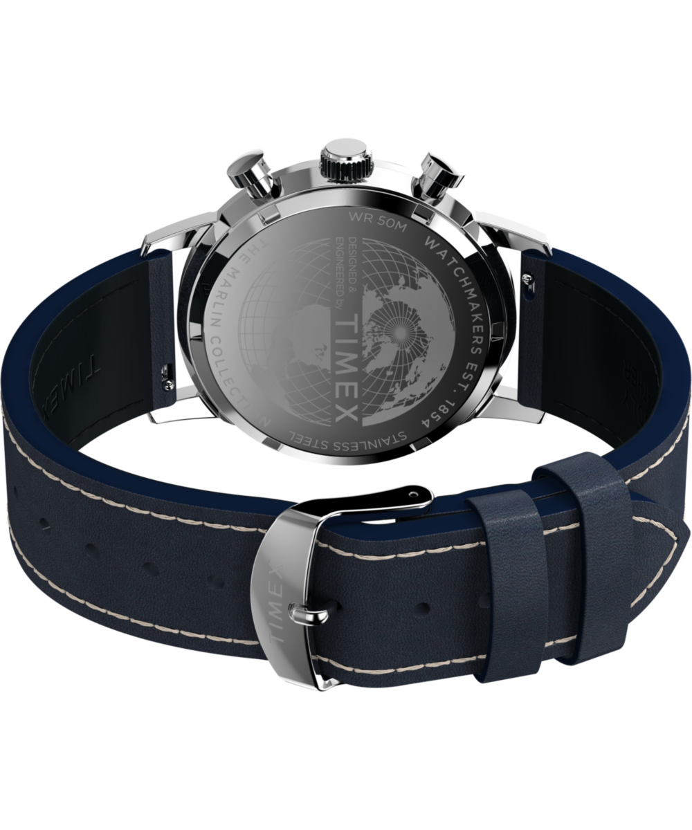 Marlin Chronograph Tachymeter 40mm Leather Strap Watch