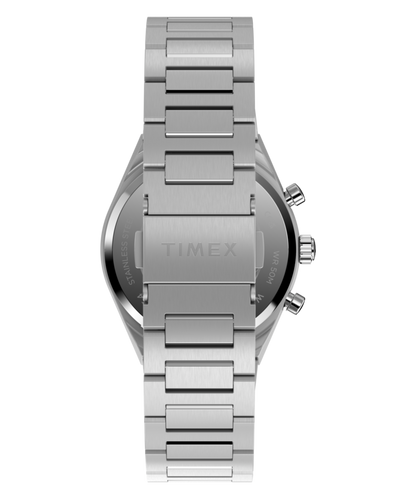 Q Timex Continental Chronograph 36mm Stainless Steel Bracelet Watch