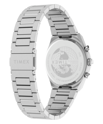 Q Timex Continental Chronograph 36mm Stainless Steel Bracelet Watch