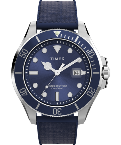 Harborside Coast 44mm Synthetic Rubber Strap Watch