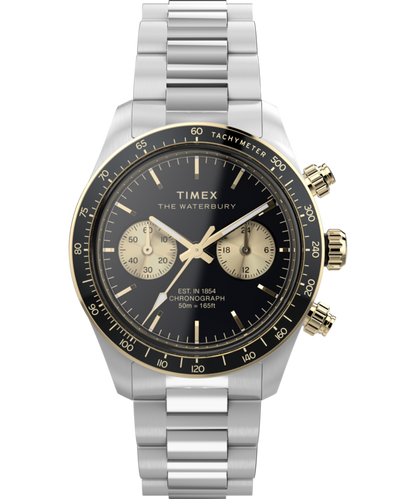Waterbury Heritage Chronograph 39mm Stainless Steel Bracelet Watch
