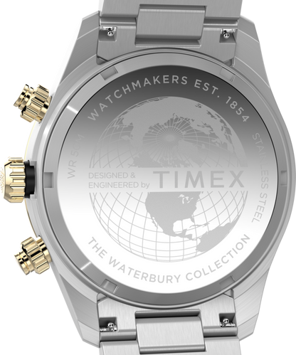 Waterbury Heritage Chronograph 39mm Stainless Steel Bracelet Watch