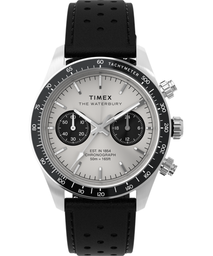 Waterbury Heritage Chronograph 39mm Leather Strap Watch