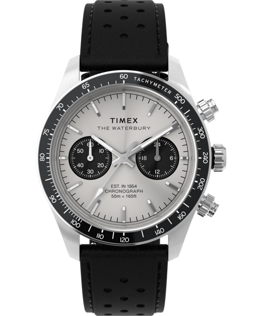 Waterbury Heritage Chronograph 39mm Leather Strap Watch