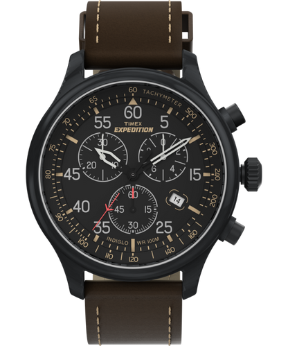 Expedition Field Leather Chronograph Watch | Timex