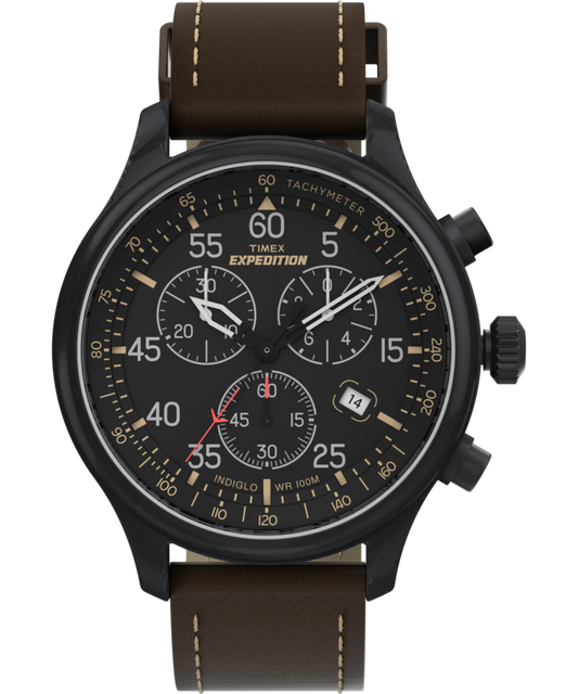 Expedition Field Leather Chronograph Watch | Timex