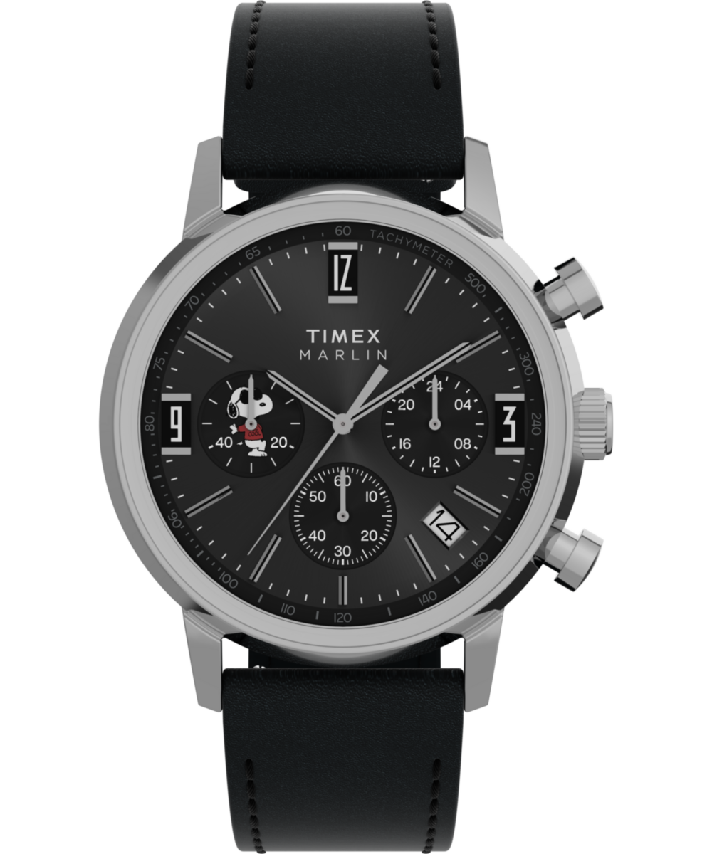 Peanuts x Timex Marlin Chronograph Joe Cool 40mm Leather Strap Watch
