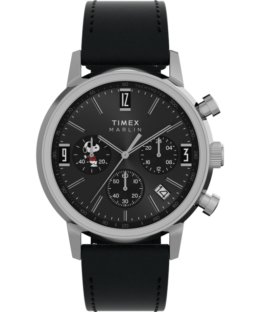 Peanuts x Timex Marlin Chronograph Joe Cool 40mm Leather Strap Watch