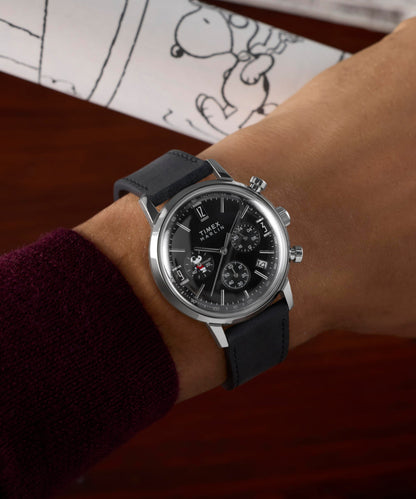 Peanuts x Timex Marlin Chronograph Joe Cool 40mm Leather Strap Watch