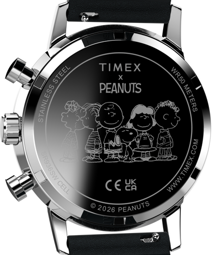 Peanuts x Timex Marlin Chronograph Joe Cool 40mm Leather Strap Watch