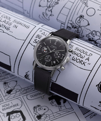 Peanuts x Timex Marlin Chronograph Joe Cool 40mm Leather Strap Watch