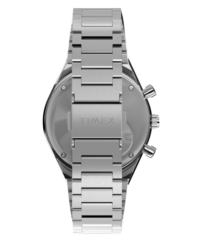 Q Timex Chronograph 40mm Stainless Steel Bracelet Watch