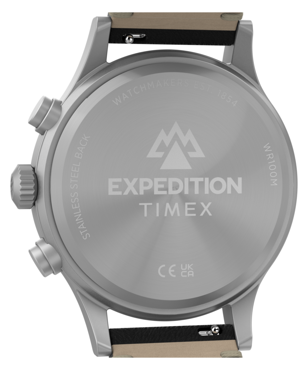 Expedition Sierra Chronograph 43mm Leather Strap Watch