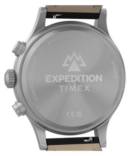 Expedition Sierra Chronograph 43mm Leather Strap Watch