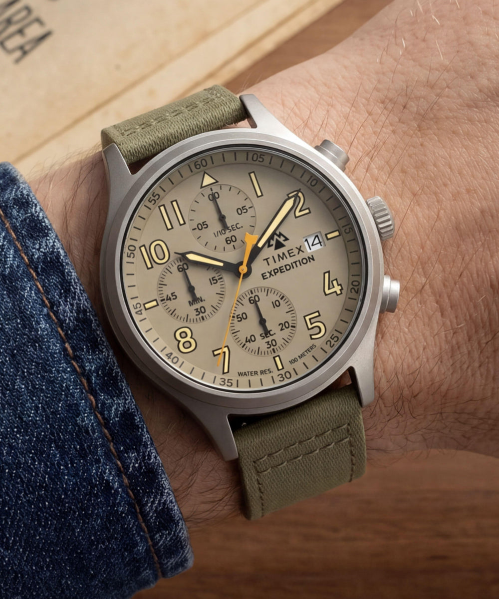 Expedition Sierra Chronograph 43mm Fabric Strap Watch