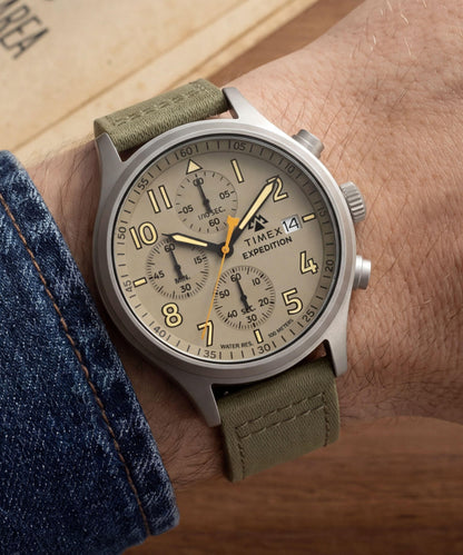 Expedition Sierra Chronograph 43mm Fabric Strap Watch