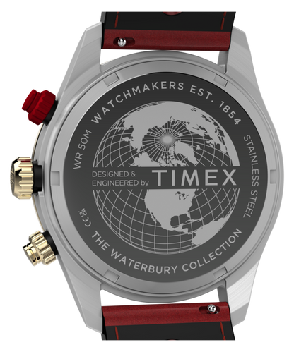 Waterbury Heritage Chronograph 39mm Leather Strap Watch