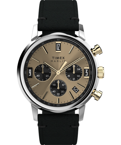 Marlin Chronograph Tachymeter 40mm Leather Strap Watch