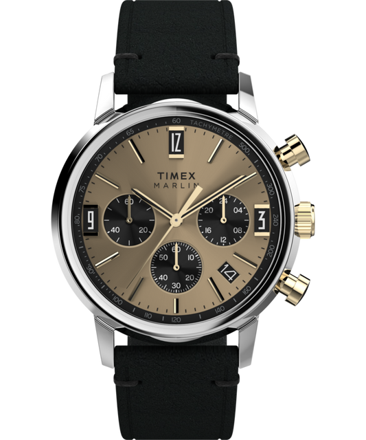 Marlin Chronograph Tachymeter 40mm Leather Strap Watch