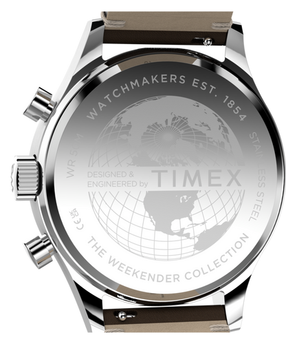 Timex Weekender New England Chronograph 40mm Leather Strap Watch