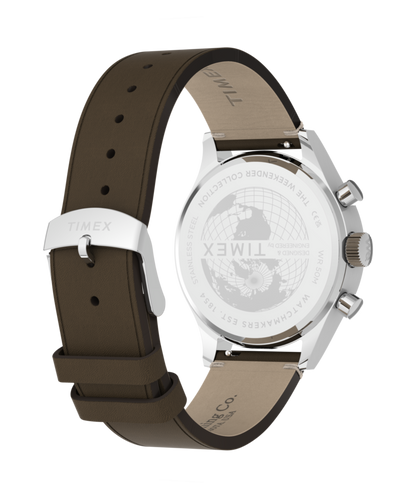 Timex Weekender New England Chronograph 40mm Leather Strap Watch