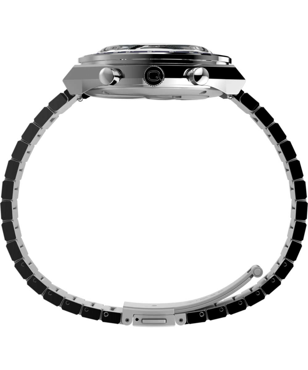 Q Timex Chronograph 40mm Stainless Steel Bracelet Watch