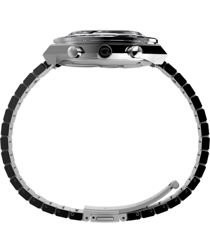Q Timex Chronograph 40mm Stainless Steel Bracelet Watch