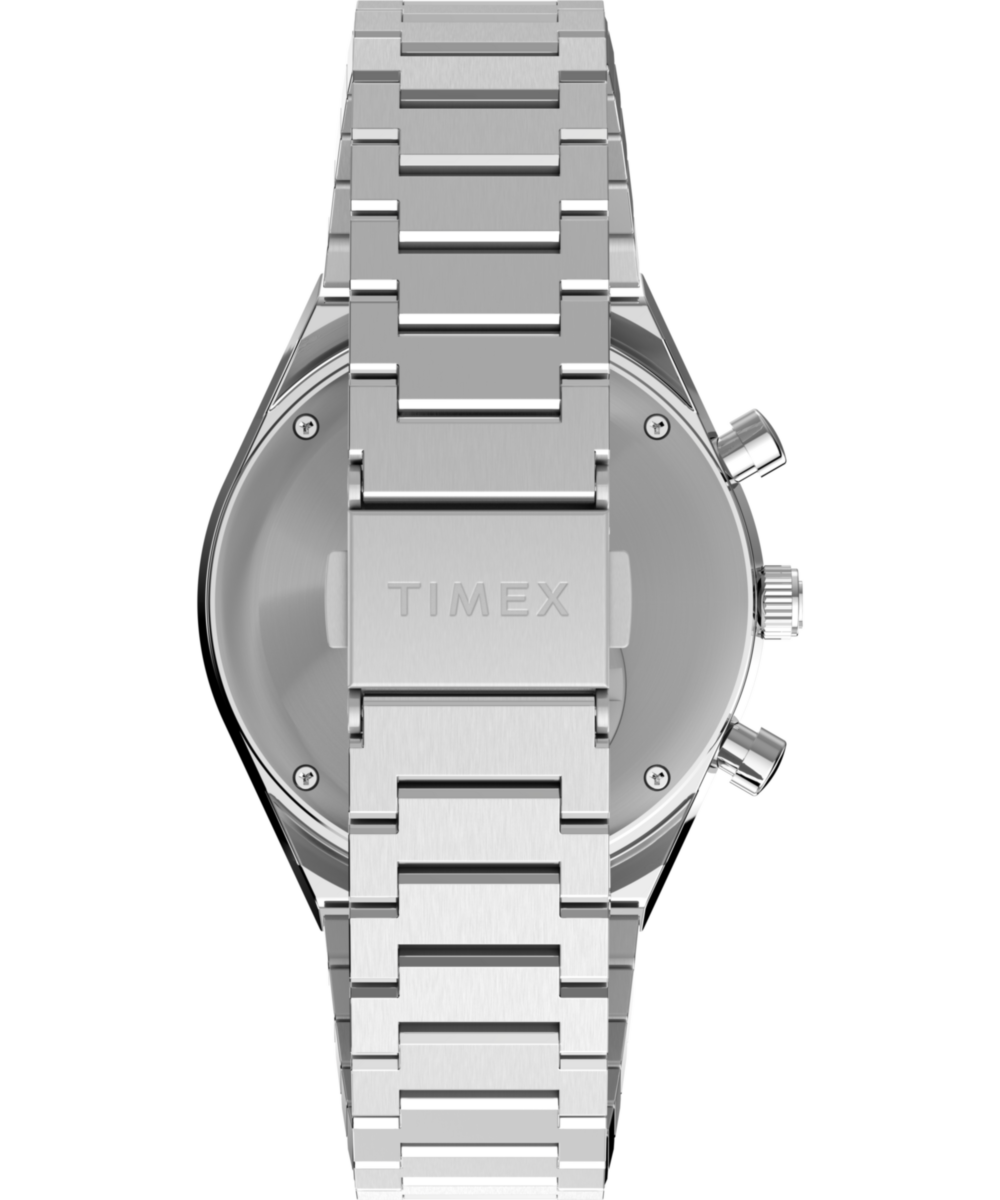 Q Timex Chronograph 40mm Stainless Steel Bracelet Watch