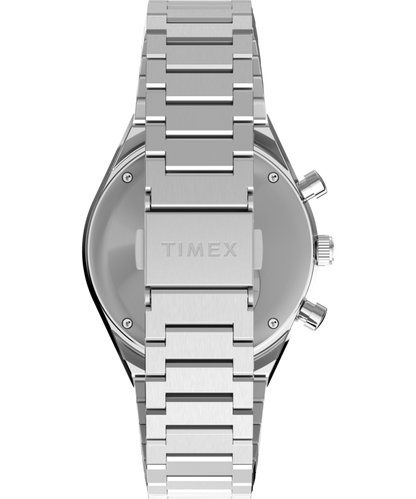 Q Timex Chronograph 40mm Stainless Steel Bracelet Watch