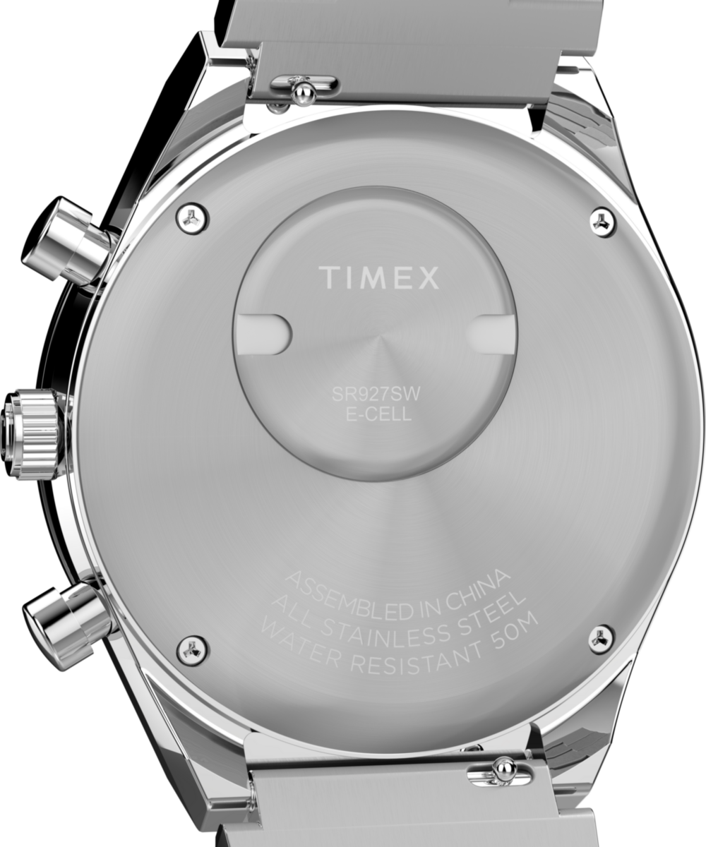 Q Timex Chronograph 40mm Stainless Steel Bracelet Watch
