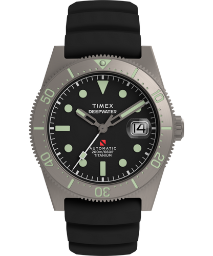 Deepwater Reef 200 Titanium Automatic 41mm Synthetic Rubber Strap Watc