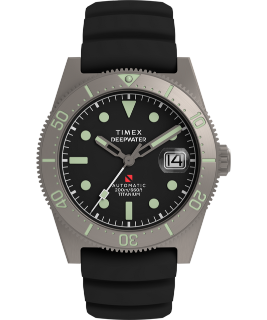 Deepwater Reef 200 Titanium Automatic 41mm Synthetic Rubber Strap Watc