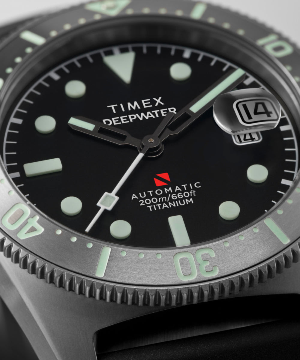 Deepwater Reef 200 Titanium Automatic 41mm Synthetic Rubber Strap Watc