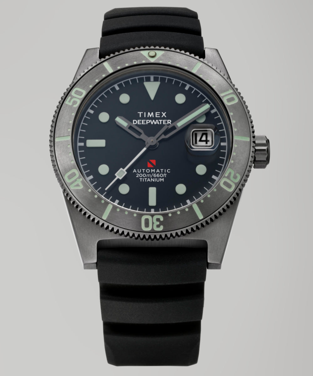 Deepwater Reef 200 Titanium Automatic 41mm Synthetic Rubber Strap Watc