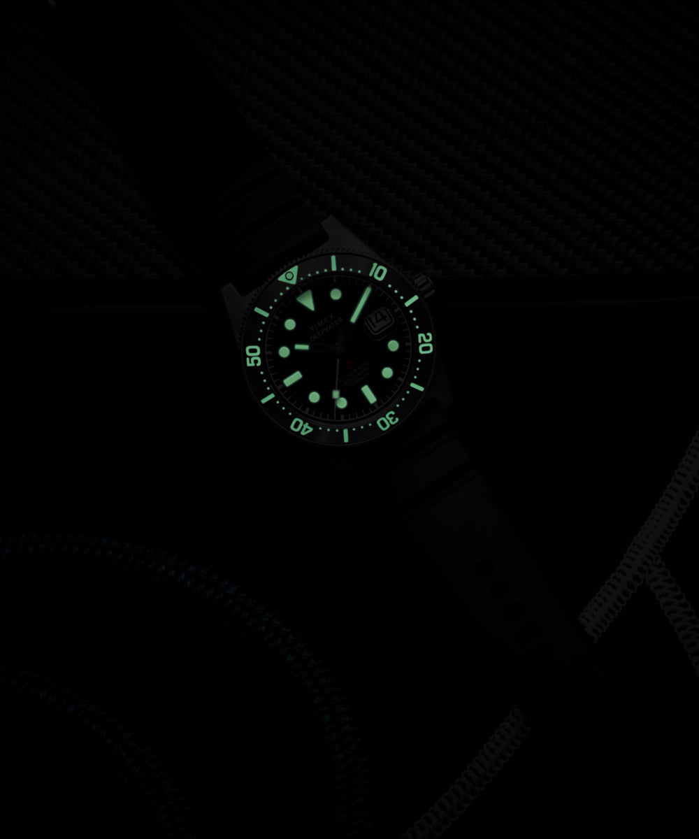 Deepwater Reef 200 Titanium Automatic 41mm Synthetic Rubber Strap Watc