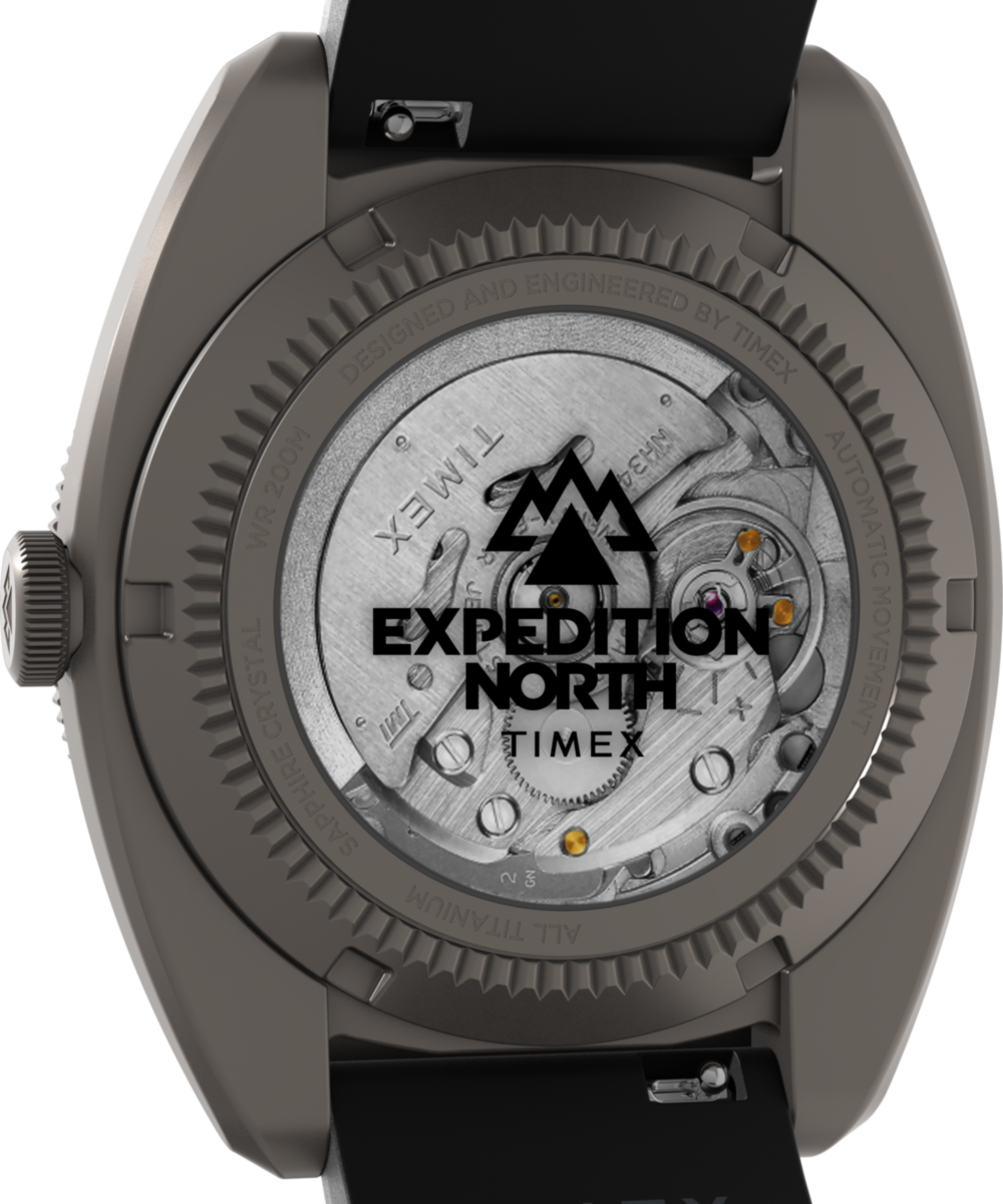 Expedition Pioneer Titanium Automatic GMT 41mm Silicone Strap Watch
