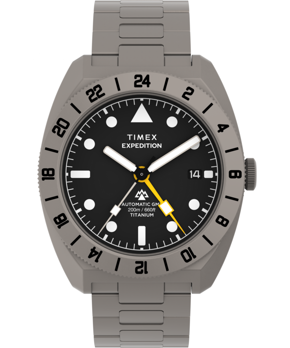 Expedition Pioneer Titanium Automatic GMT 41mm Titanium Bracelet Watc