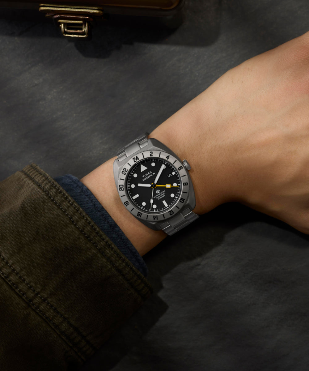 Expedition Pioneer Titanium Automatic GMT 41mm Titanium Bracelet Watc