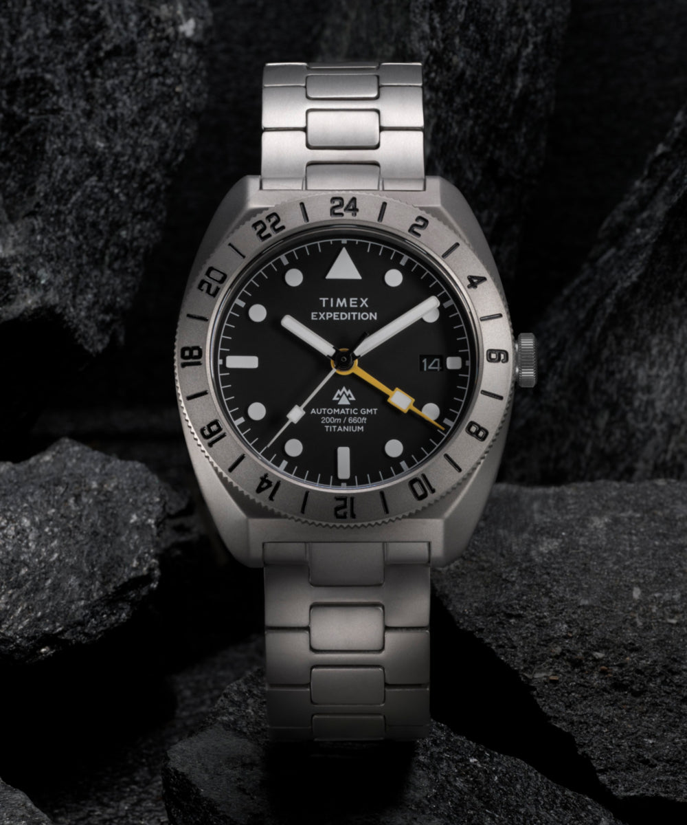 Expedition Pioneer Titanium Automatic GMT 41mm Titanium Bracelet Watc