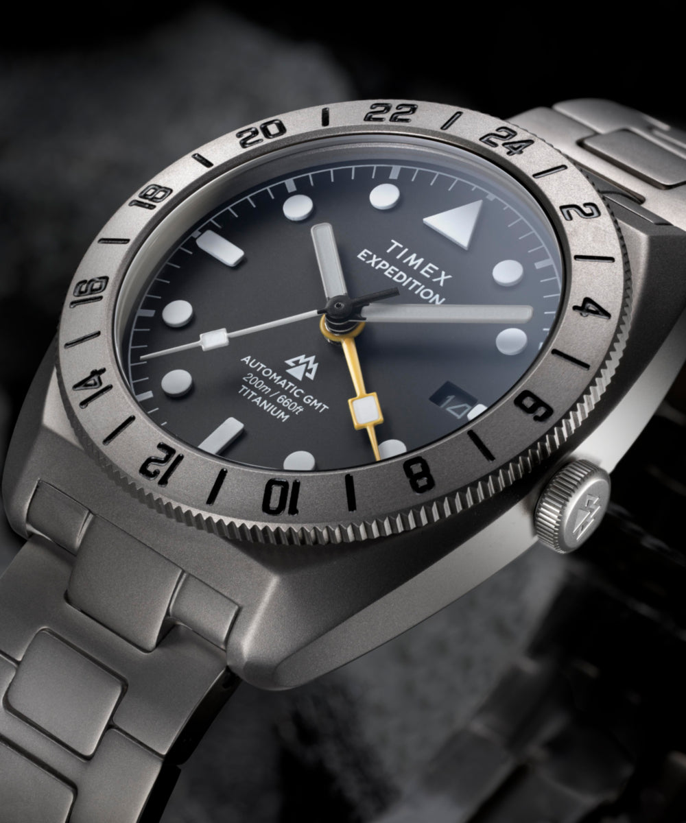 Expedition Pioneer Titanium Automatic GMT 41mm Titanium Bracelet Watc