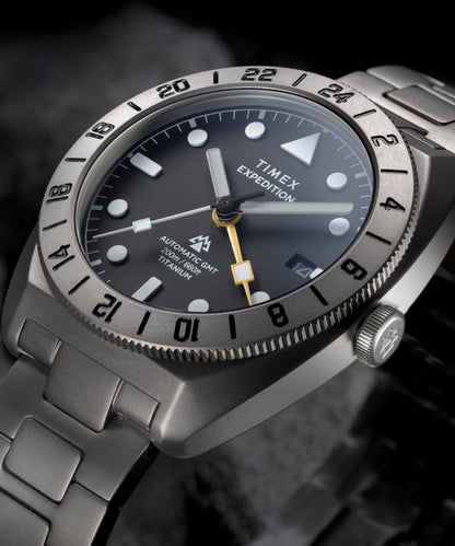 Expedition Pioneer Titanium Automatic GMT 41mm Titanium Bracelet Watc