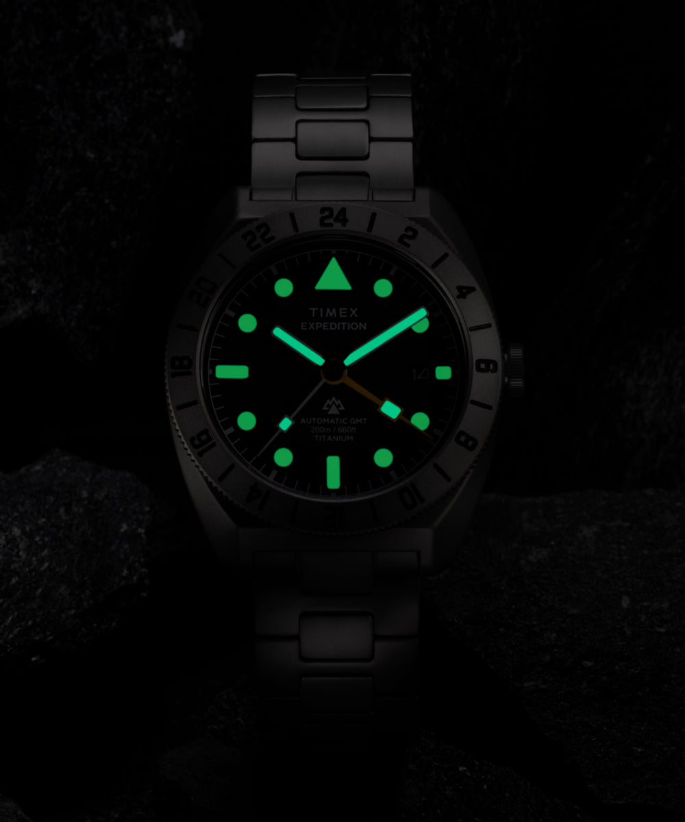 Expedition Pioneer Titanium Automatic GMT 41mm Titanium Bracelet Watc
