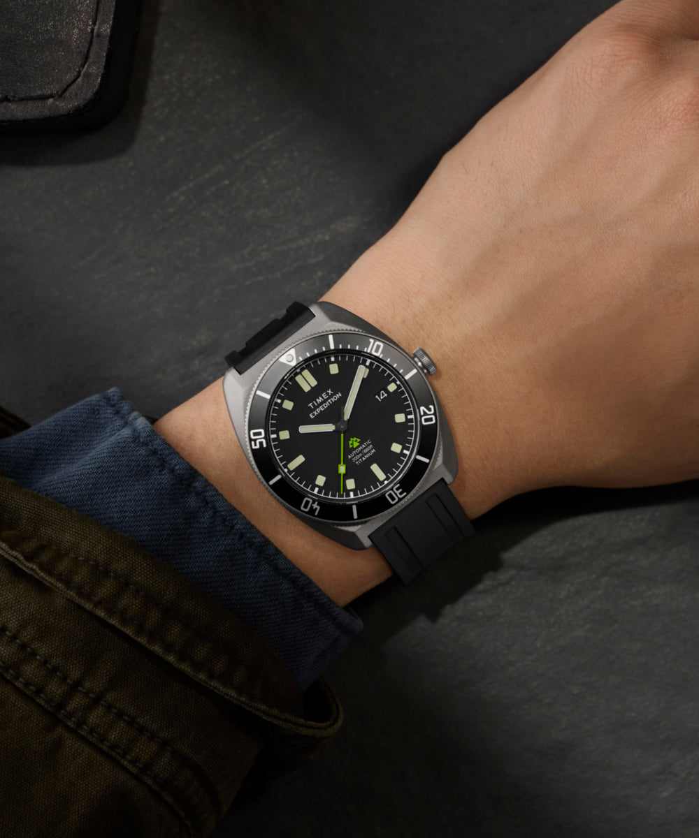 Expedition Pioneer Titanium Automatic 41mm HNBR Synthetic Rubber Stra