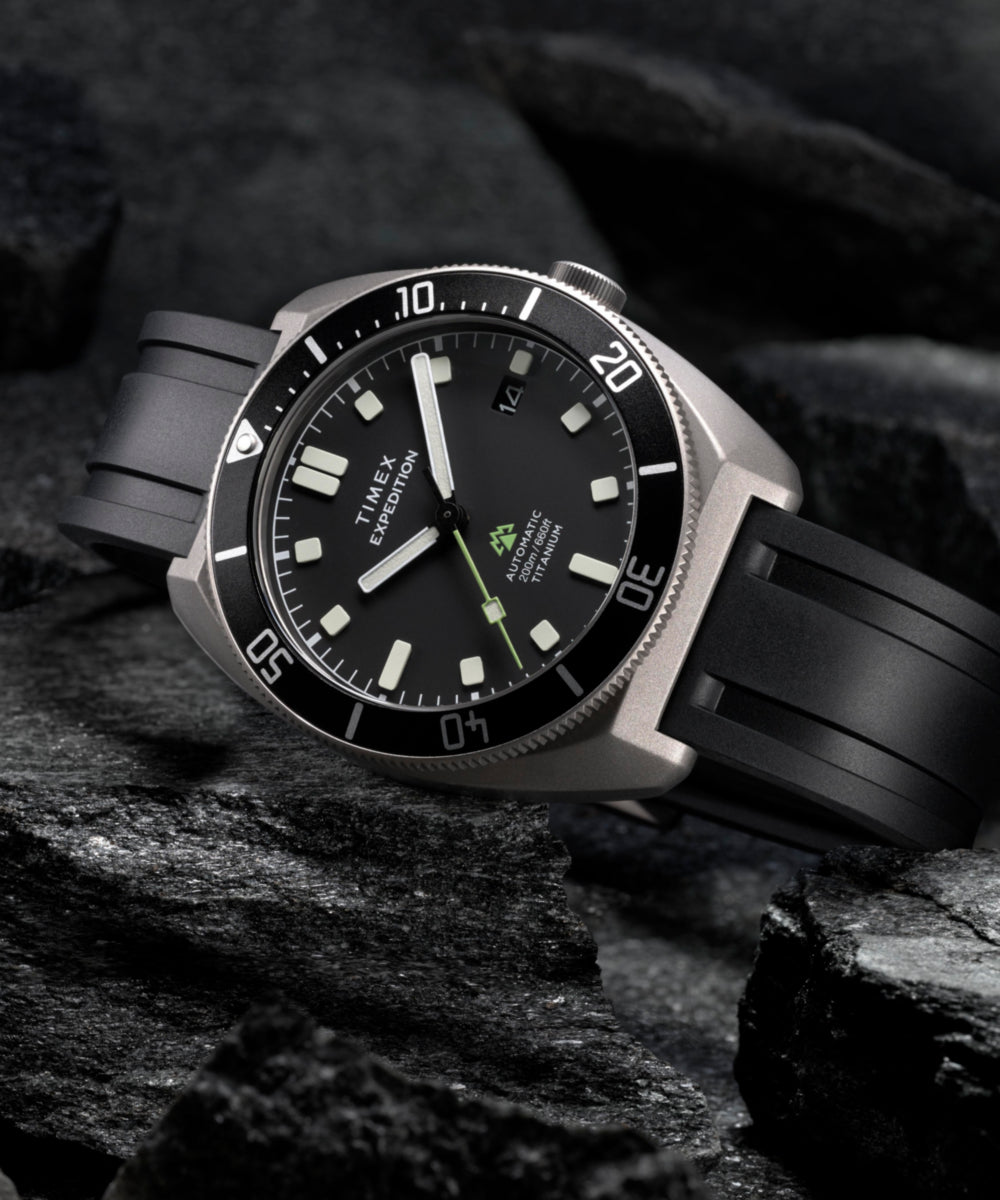 Expedition Pioneer Titanium Automatic 41mm HNBR Synthetic Rubber Stra