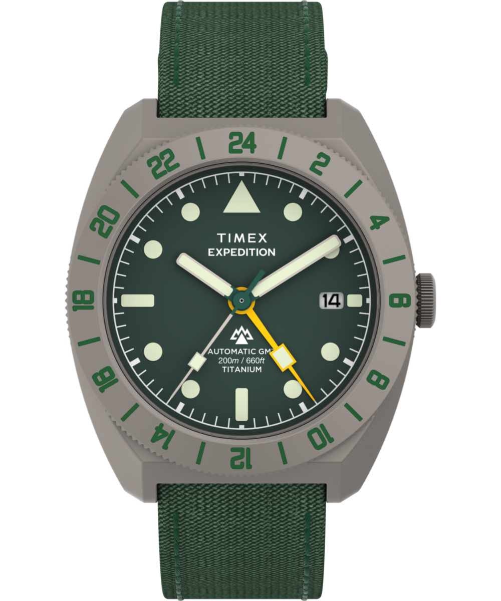 Expedition Pioneer Titanium Automatic GMT 41mm Fabric Strap Watch